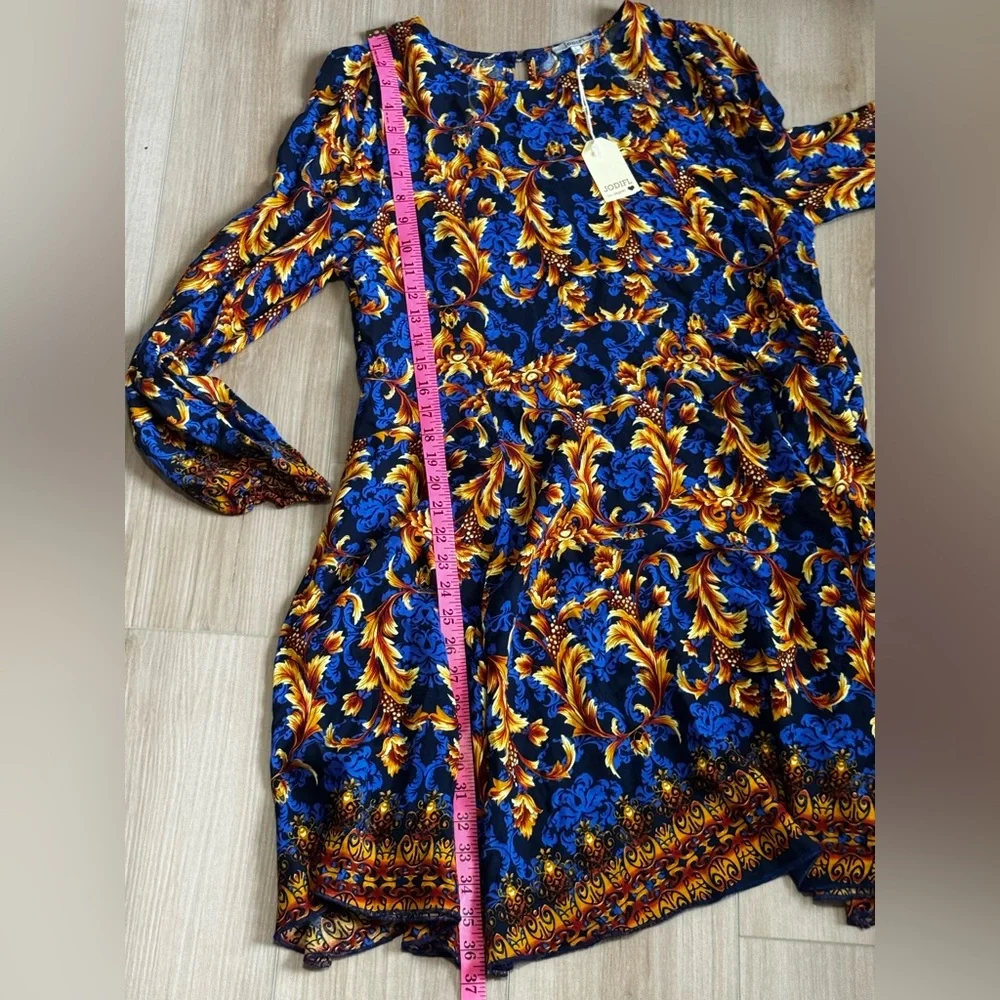 JODIFL “Sarah” Navy Floral Baby Doll Dress - Picture 10 of 10